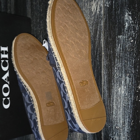 Coach Blue Patterned Espadrille Shoes - Picture 3 of 7